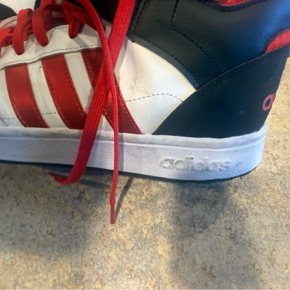 Adidas Men's High-Top Sneakers - Red, Black, White - Picture 15 of 16